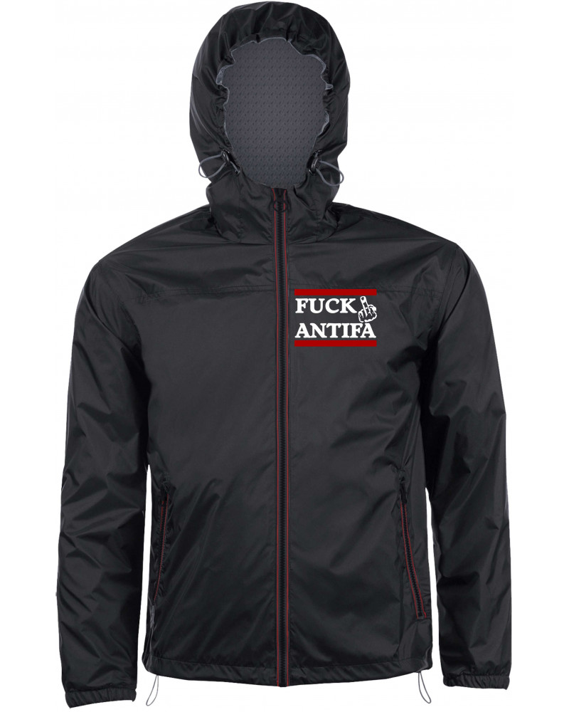 Bestickter Herren Windbreaker (Fuck Antifa)