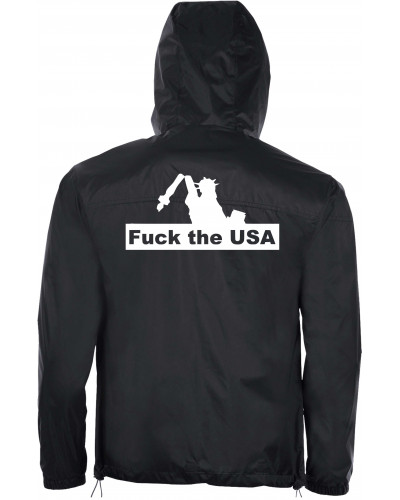 Bestickter Herren Windbreaker (Fuck the USA)