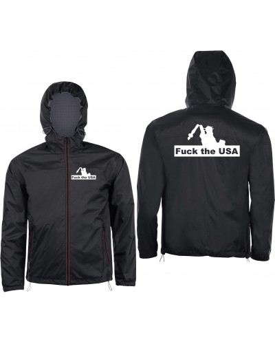 Bestickter Herren Windbreaker (Fuck the USA)