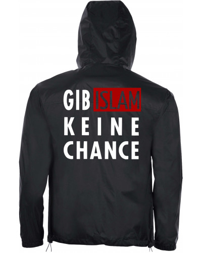 Bestickter Herren Windbreaker (Gib Islam keine Chance)