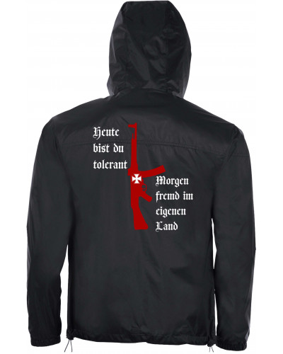 Bestickter Herren Windbreaker (Heute tolerant morgen fremd im eigenen Land)