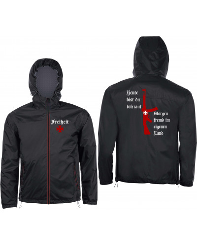 Bestickter Herren Windbreaker (Heute tolerant morgen fremd im eigenen Land)