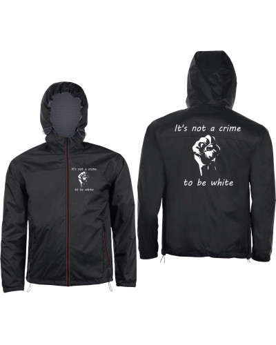 Bestickter Herren Windbreaker (Its not a crime to be white)