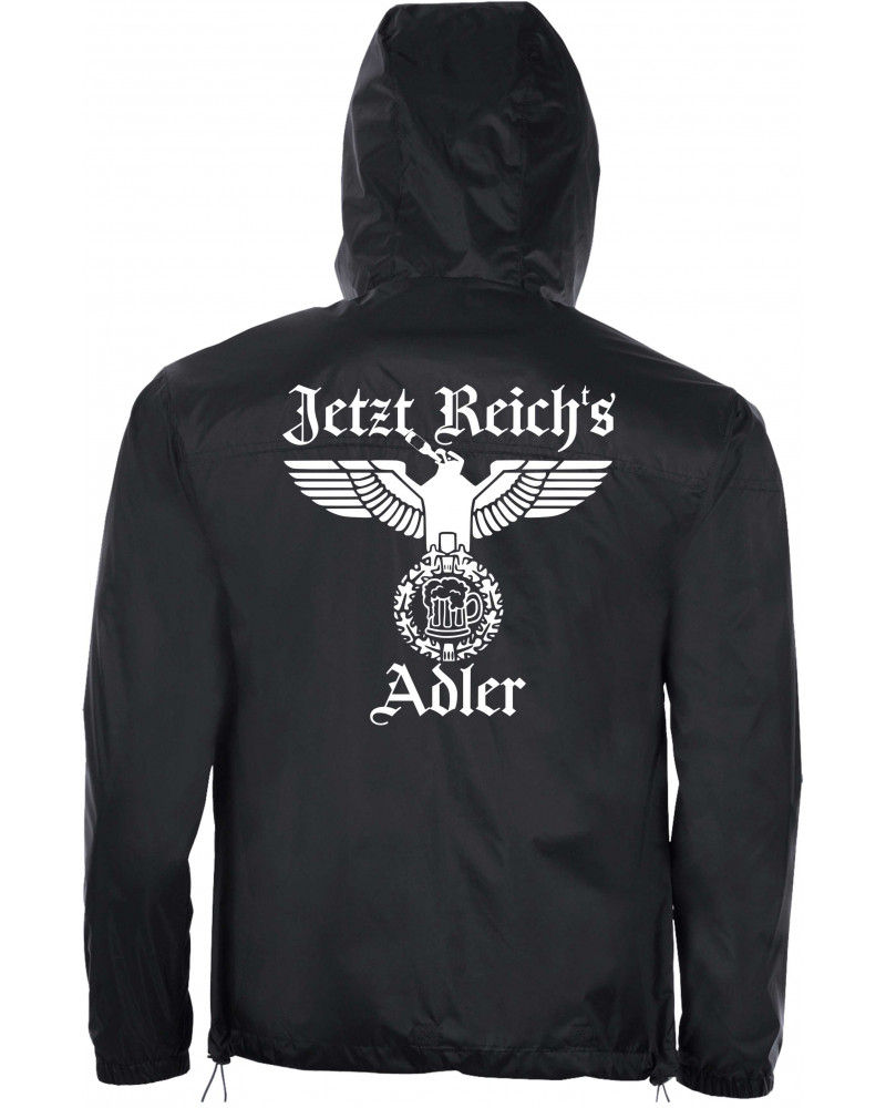 Frankfurt Adler Windjacke - Leichter Windrunner In Schwarz-Weiß