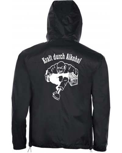 Bestickter Herren Windbreaker (Kraft durch Alkohol)