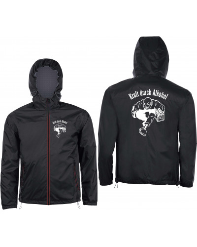 Bestickter Herren Windbreaker (Kraft durch Alkohol)