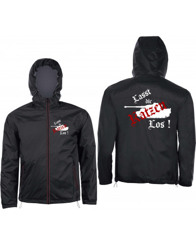 Bestickter Herren Windbreaker (Lasst die Katzen los)