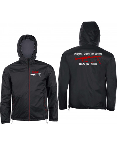 Bestickter Herren Windbreaker (Mg42 Einigkeit, Recht und Freiheit)