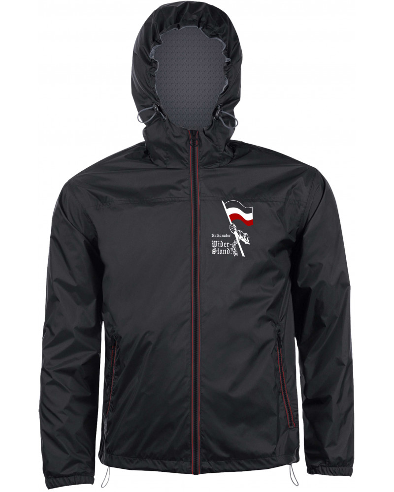 Bestickter Herren Windbreaker (Nationaler Widerstand, Fahne)