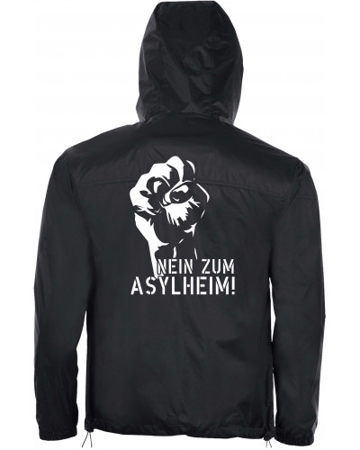 Bestickter Herren Windbreaker (Nein zum Asylheim)