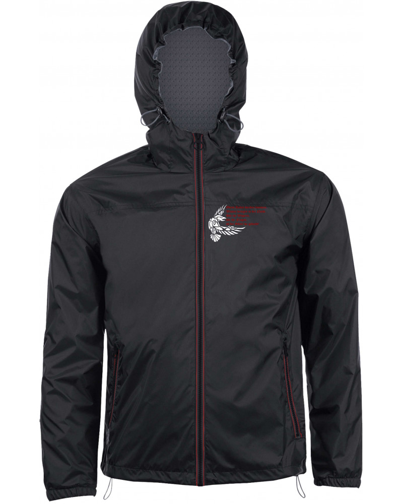 Bestickter Herren Windbreaker (Odins Raben werden kommen)