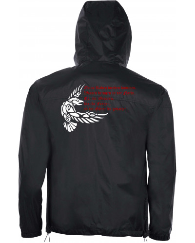Bestickter Herren Windbreaker (Odins Raben werden kommen)
