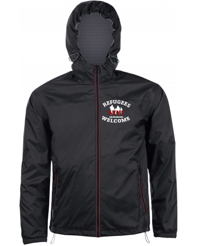Bestickter Herren Windbreaker (Refugees not welcome)