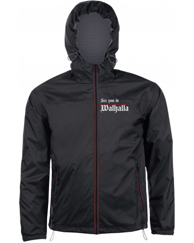 Bestickter Herren Windbreaker (See you in Walhalla, Strich)