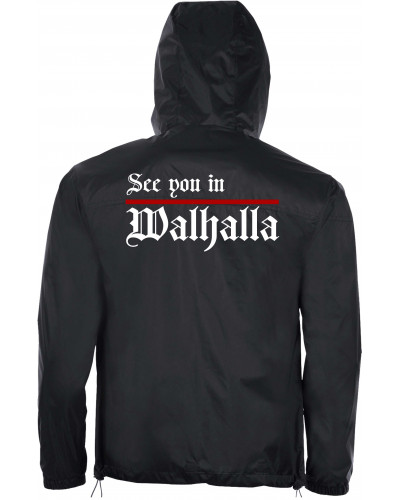 Bestickter Herren Windbreaker (See you in Walhalla, Strich)