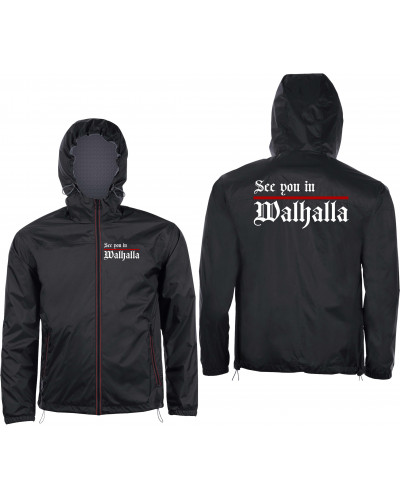 Bestickter Herren Windbreaker (See you in Walhalla, Strich)
