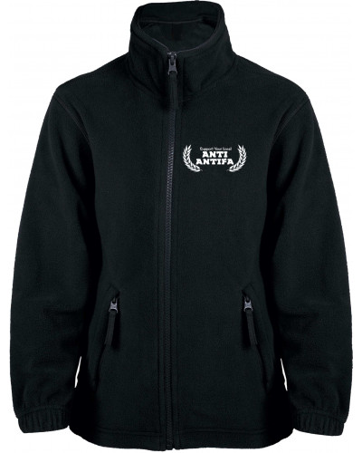 Bestickte Kinder Fleecejacke (Anti-Antifa)