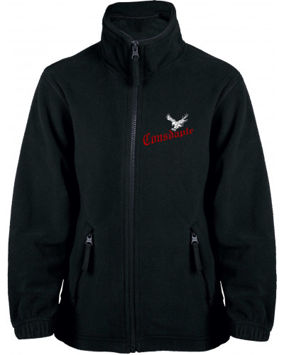 Bestickte Kinder Fleecejacke (Consdaple, Adler im Flug)
