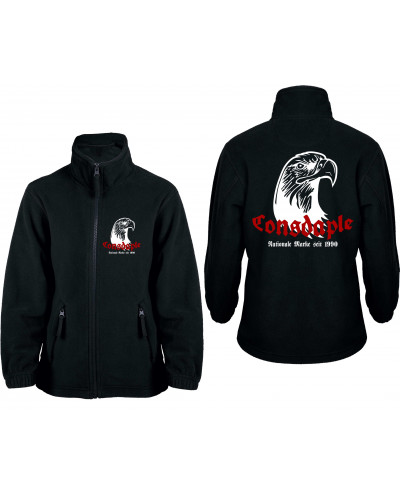 Bestickte Kinder Fleecejacke (Consdaple, Adlerkopf 1990)