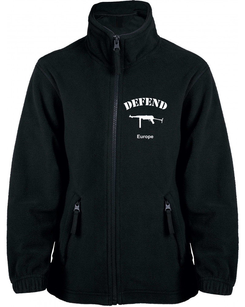 Bestickte Kinder Fleecejacke (Defend Europe)
