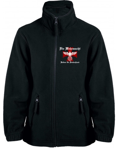 Bestickte Kinder Fleecejacke (Die Wehrmacht, Helden für Deutschland)