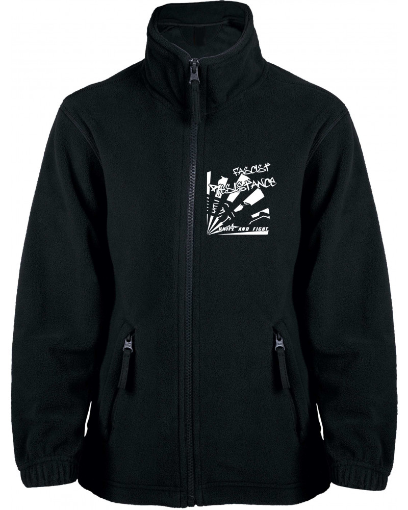 Bestickte Kinder Fleecejacke (Fascist Resistance)