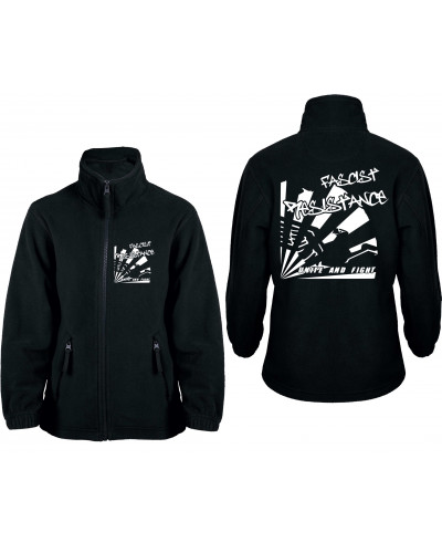 Bestickte Kinder Fleecejacke (Fascist Resistance)