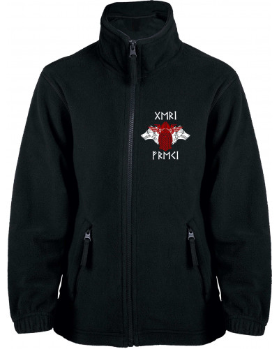 Bestickte Kinder Fleecejacke (Geri und Freki)
