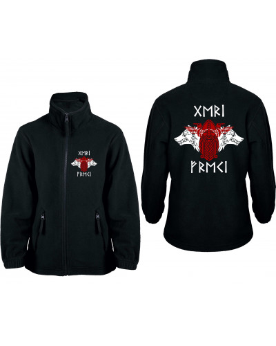 Bestickte Kinder Fleecejacke (Geri und Freki)