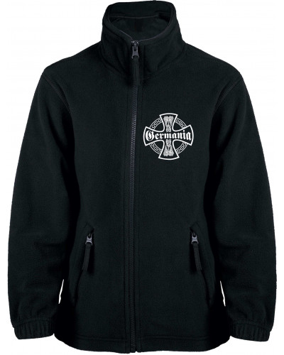 Bestickte Kinder Fleecejacke (Germania, Kreuz)