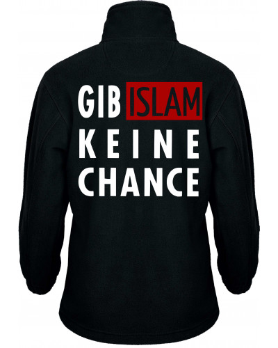 Bestickte Kinder Fleecejacke (Gib Islam keine Chance)