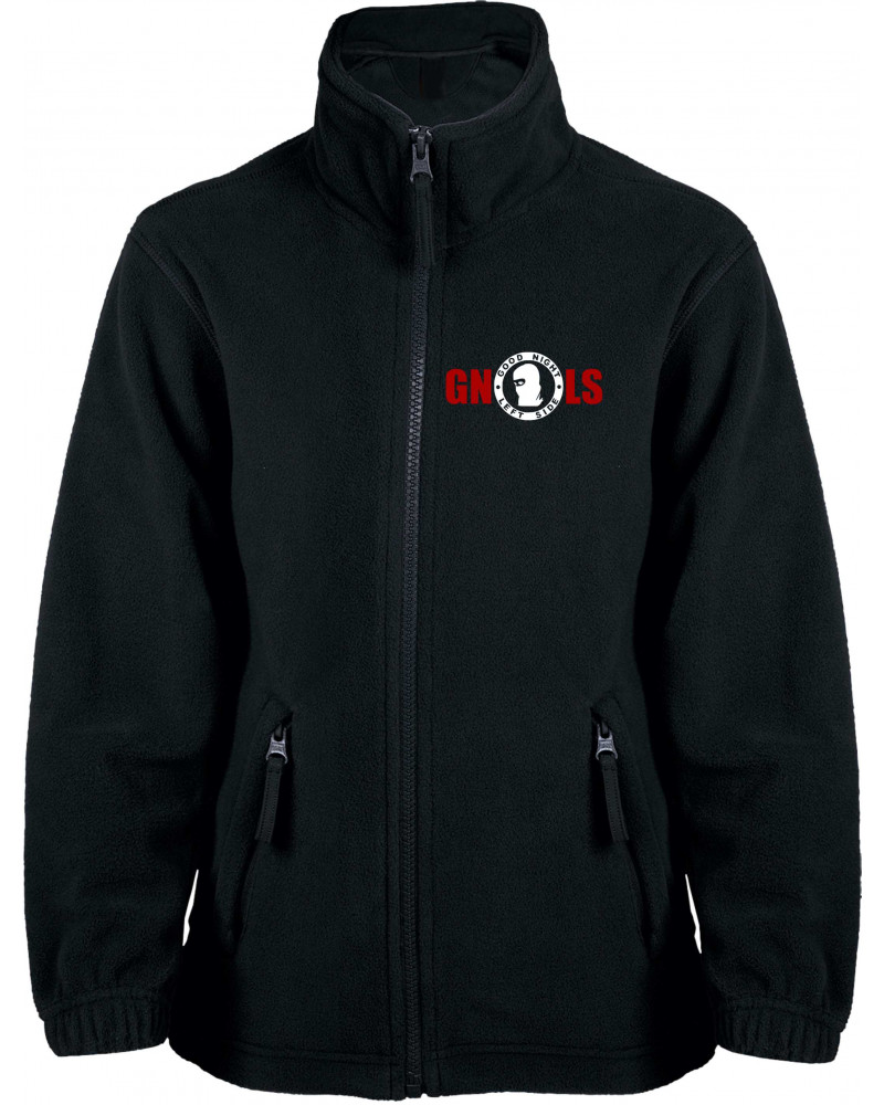 Bestickte Kinder Fleecejacke (Good night left side)