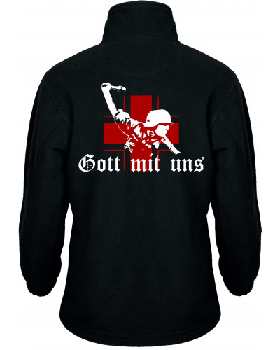 Bestickte Kinder Fleecejacke (Gott mit uns, Soldat)