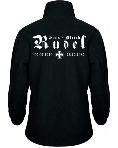 Bestickte Kinder Fleecejacke (Hans - Ulrich Rudel, Kreuz)