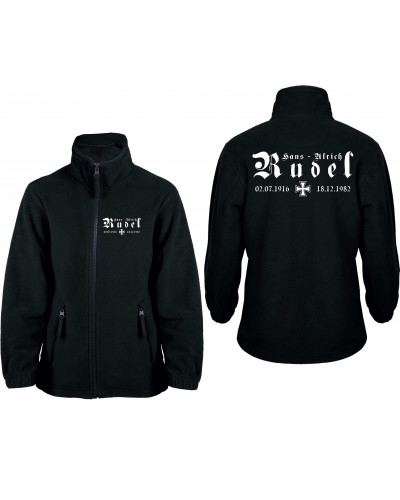 Bestickte Kinder Fleecejacke (Hans - Ulrich Rudel, Kreuz)