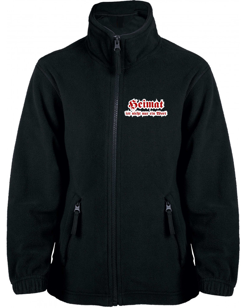 Bestickte Kinder Fleecejacke (Heimat ist nicht nur ein Wort)