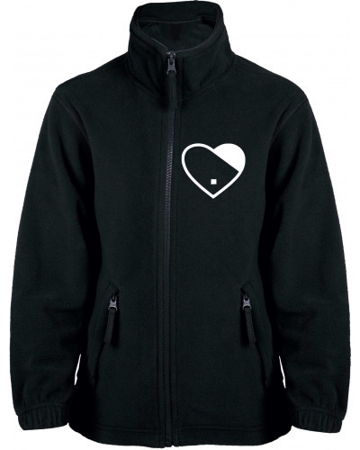 Bestickte Kinder Fleecejacke (Herz)