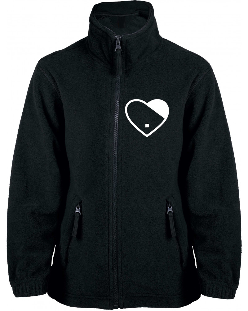 Bestickte Kinder Fleecejacke (Herz)