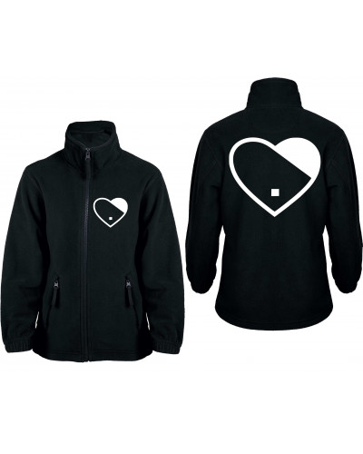 Bestickte Kinder Fleecejacke (Herz)