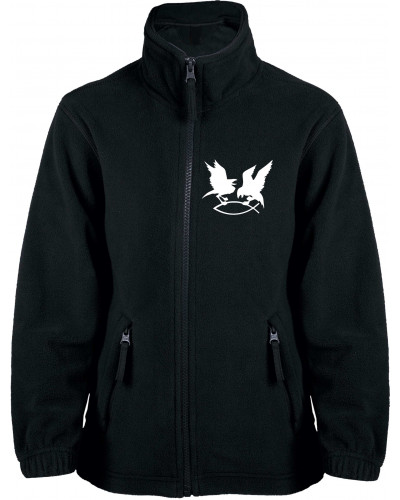 Bestickte Kinder Fleecejacke (Hugin Munin)