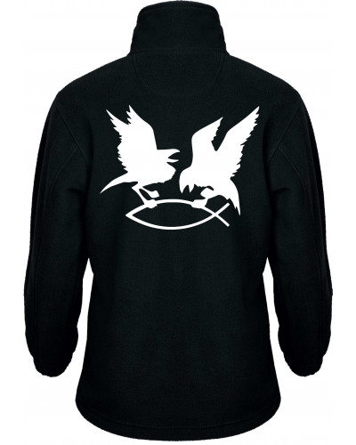 Bestickte Kinder Fleecejacke (Hugin Munin)
