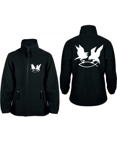 Bestickte Kinder Fleecejacke (Hugin Munin)