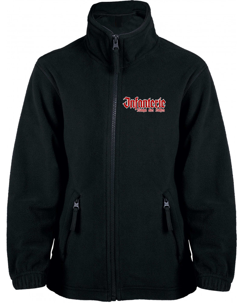 Bestickte Kinder Fleecejacke (Infanterie, Königin aller Waffen)
