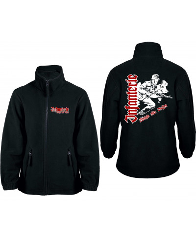 Bestickte Kinder Fleecejacke (Infanterie, Königin aller Waffen)