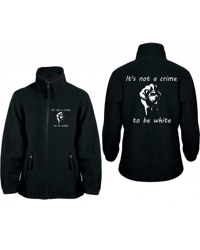 Bestickte Kinder Fleecejacke (Its not a crime to be white)