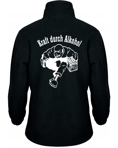 Bestickte Kinder Fleecejacke (Kraft durch Alkohol)