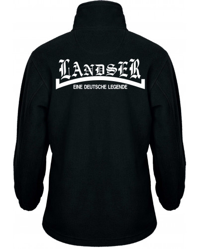 Bestickte Kinder Fleecejacke (Landser, weiß)