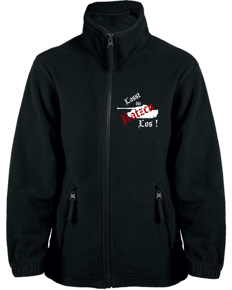 Bestickte Kinder Fleecejacke (Lasst die Katzen los)
