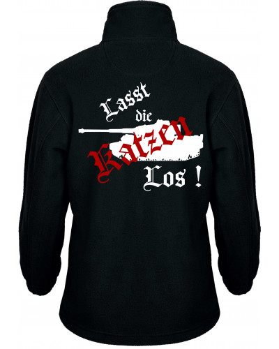 Bestickte Kinder Fleecejacke (Lasst die Katzen los)