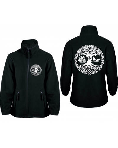 Bestickte Kinder Fleecejacke (Lebensbaum)
